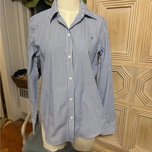 Ralph Lauren Navy and White Striped Shirt